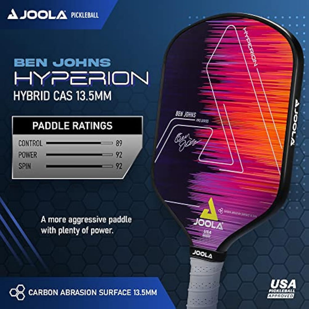 JOOLA Ben Johns Hyperion CFS Pickleball Paddle | Carbon Fiber Spin Racket