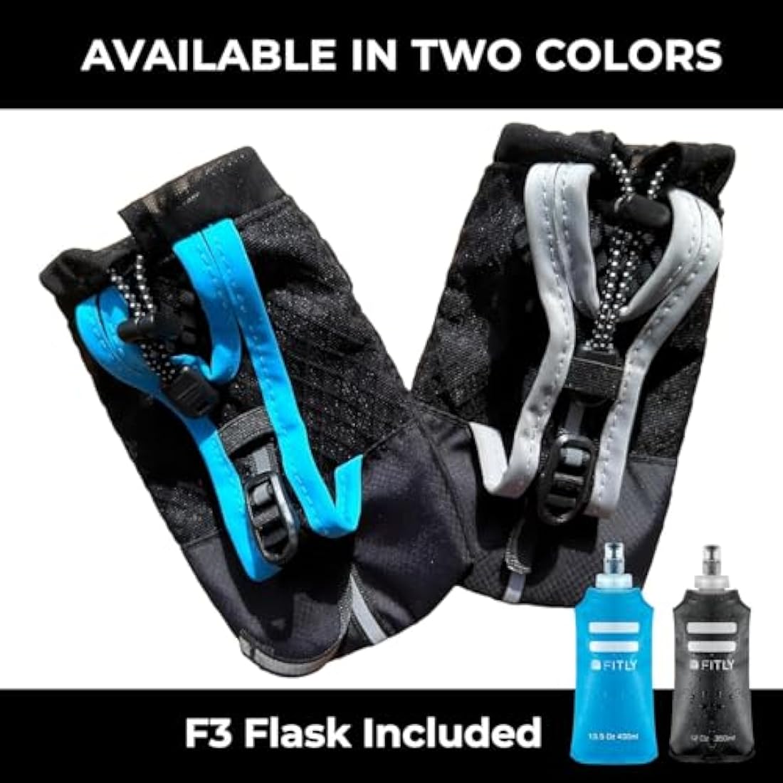 FITLY Soft Water Bottle | Collapsible Running Flask | BPA-Free & Leakproof
