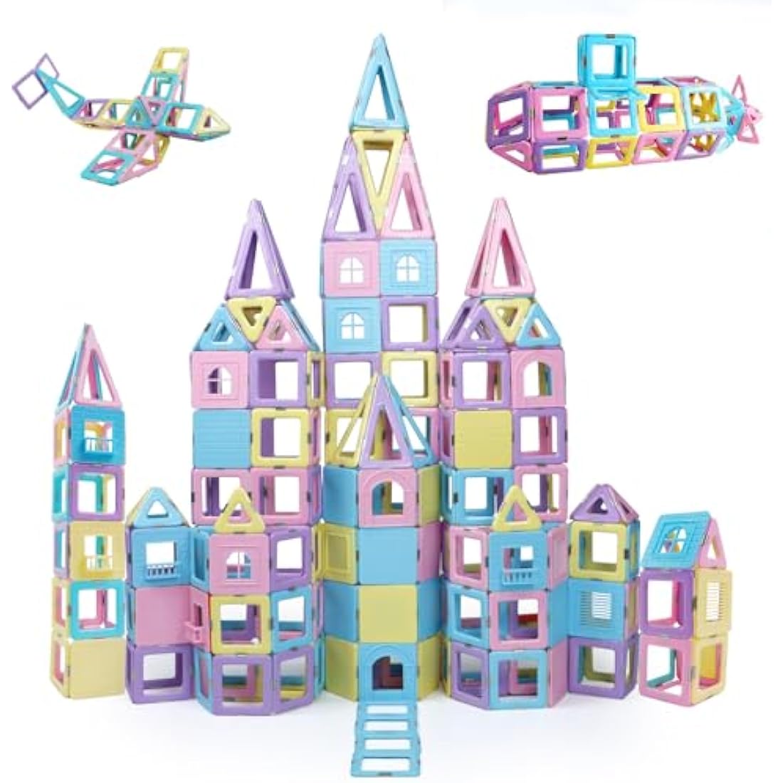 Magblock 103 PCS Magnetic Tiles – Educational STEM Building Blocks Set