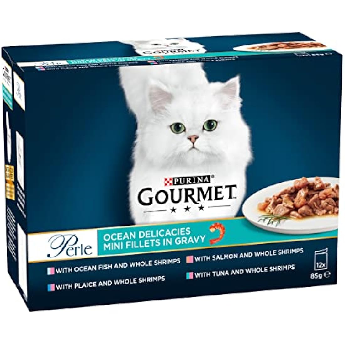 Gourmet Perle Mini Fillets Wet Cat Food - Ocean Fish Selection 48x85g