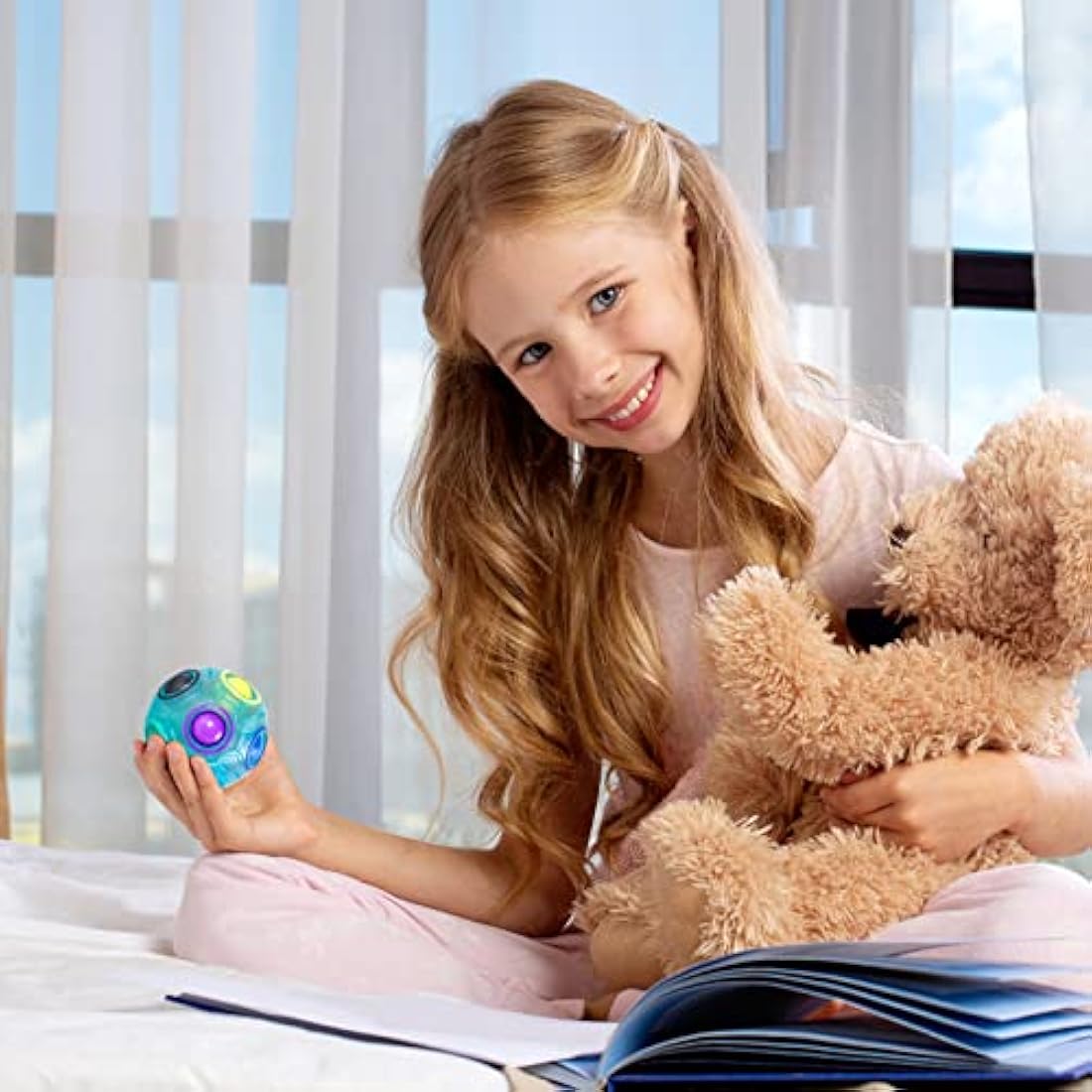 Vdealen Magic Rainbow Puzzle Ball – 3D Fidget Brain Teaser Toy (3 Pack)