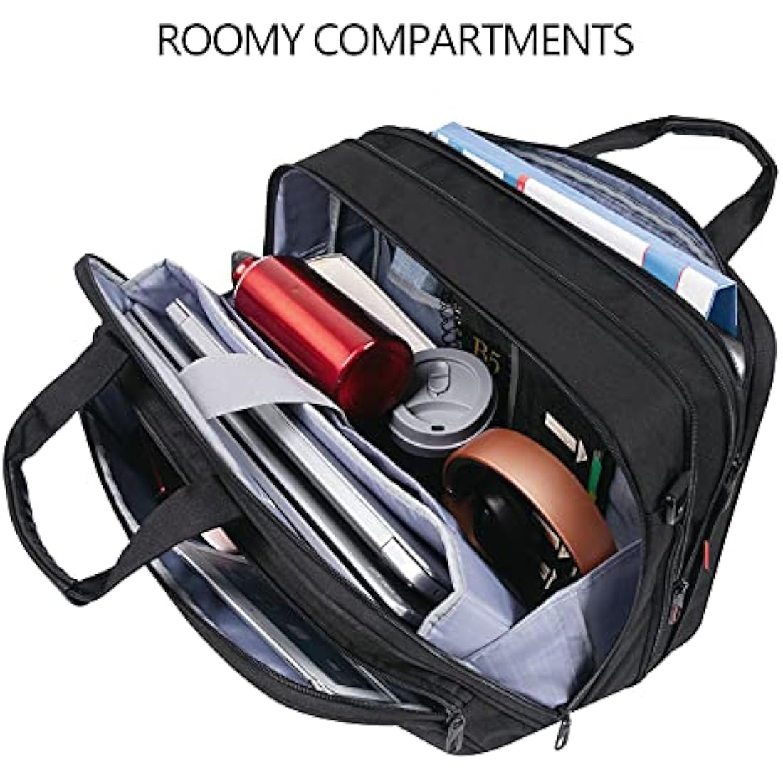 VANKEAN 17.3 Inch Laptop Briefcase | Expandable Water-Repellent Bag