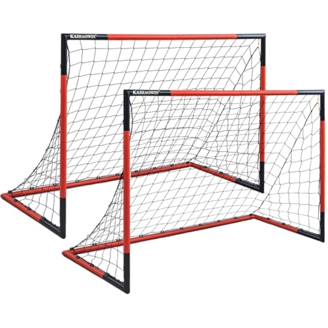 KAIHAOWIN Metal Football Goals Set of 2 – 6'x4' Heavy Duty Steel