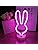 Jolof Store Pink Rabbit LED Neon Sign – Cute Animal Table Decor