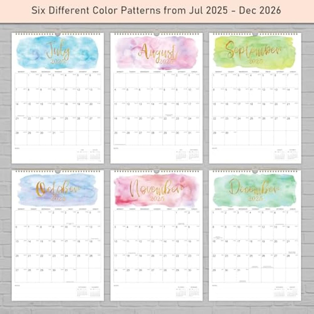 Jolof Store 2025–2026 Wall Planner – 18 Month Family Monthly Calendar