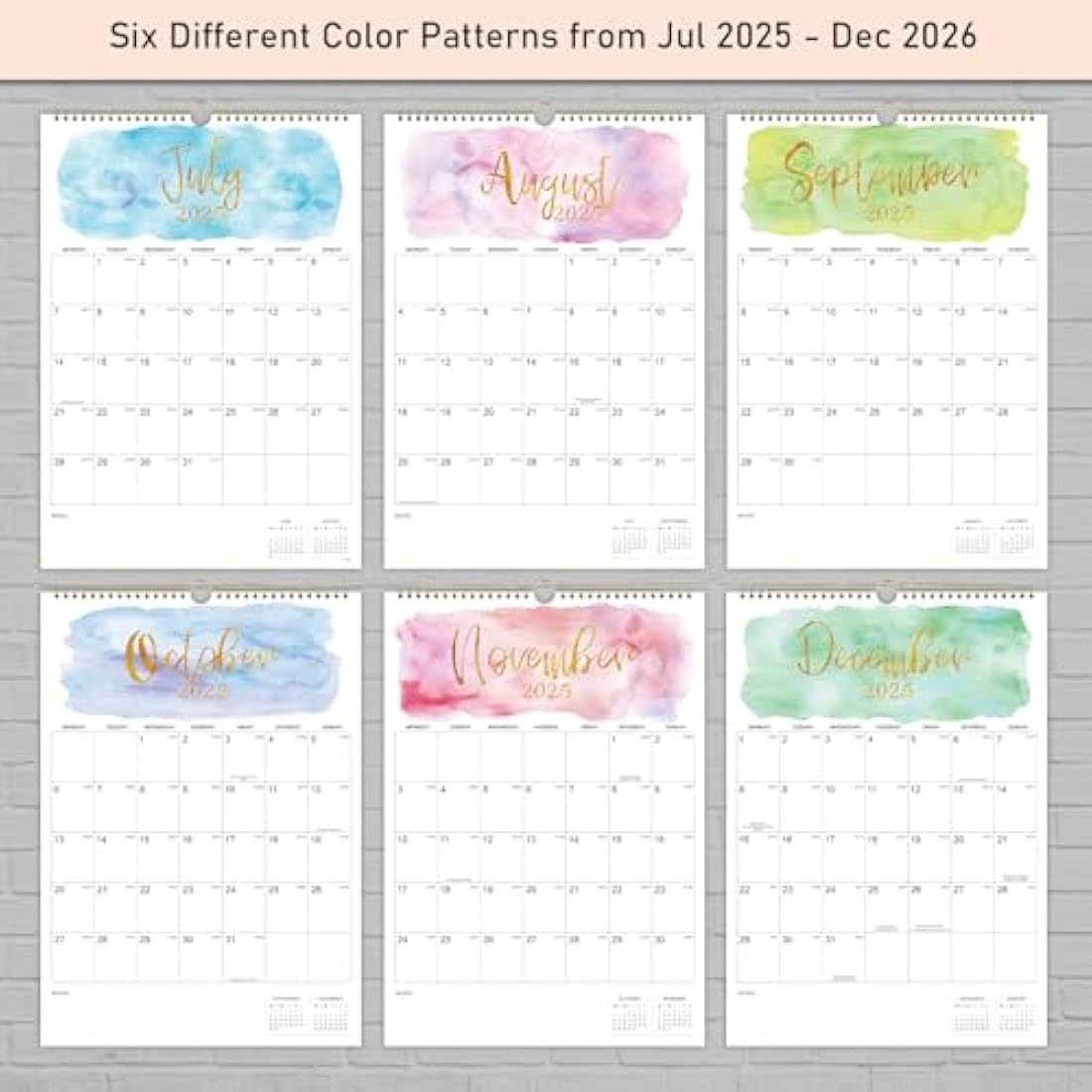 Jolof Store 2025–2026 Wall Planner – 18 Month Family Monthly Calendar