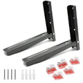 Jolof Store Universal Microwave Wall Mount Shelf – Adjustable Black Bracket