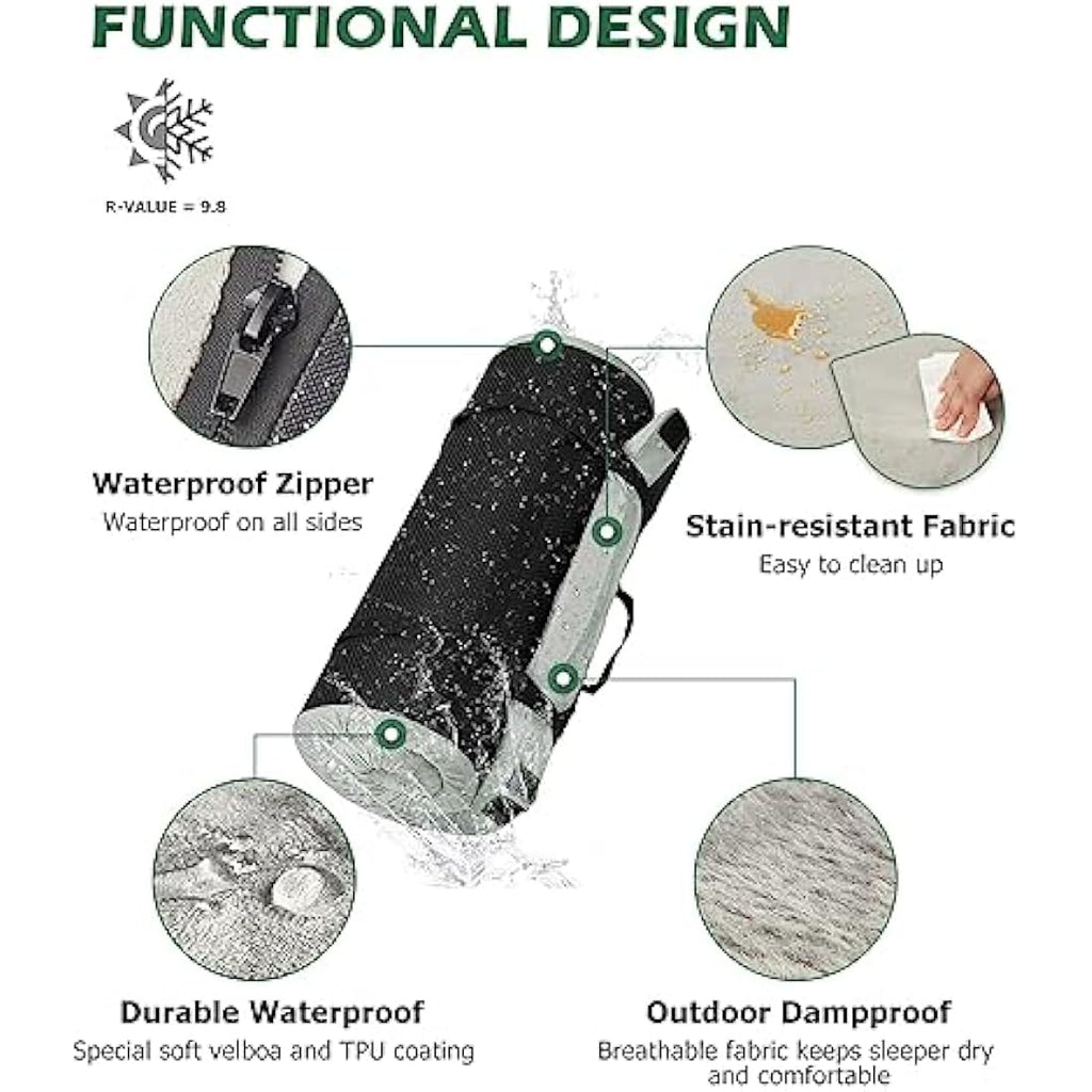 Willpo Memory Foam Camping Mattress | Waterproof Portable Sleeping Pad