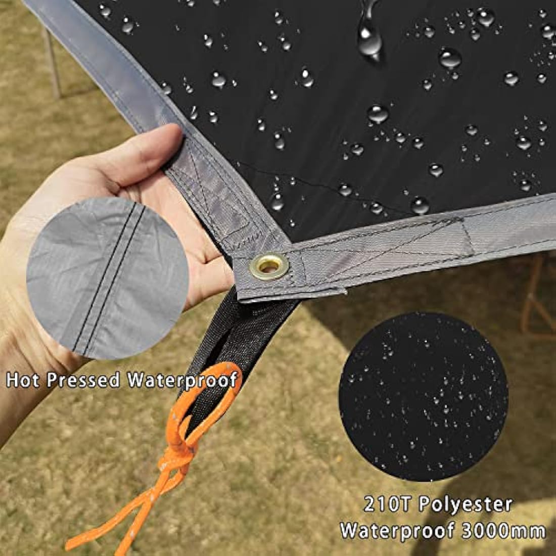 Jolof Store 5x5m Waterproof Octagon Camping Tarp – UV Sun Shelter
