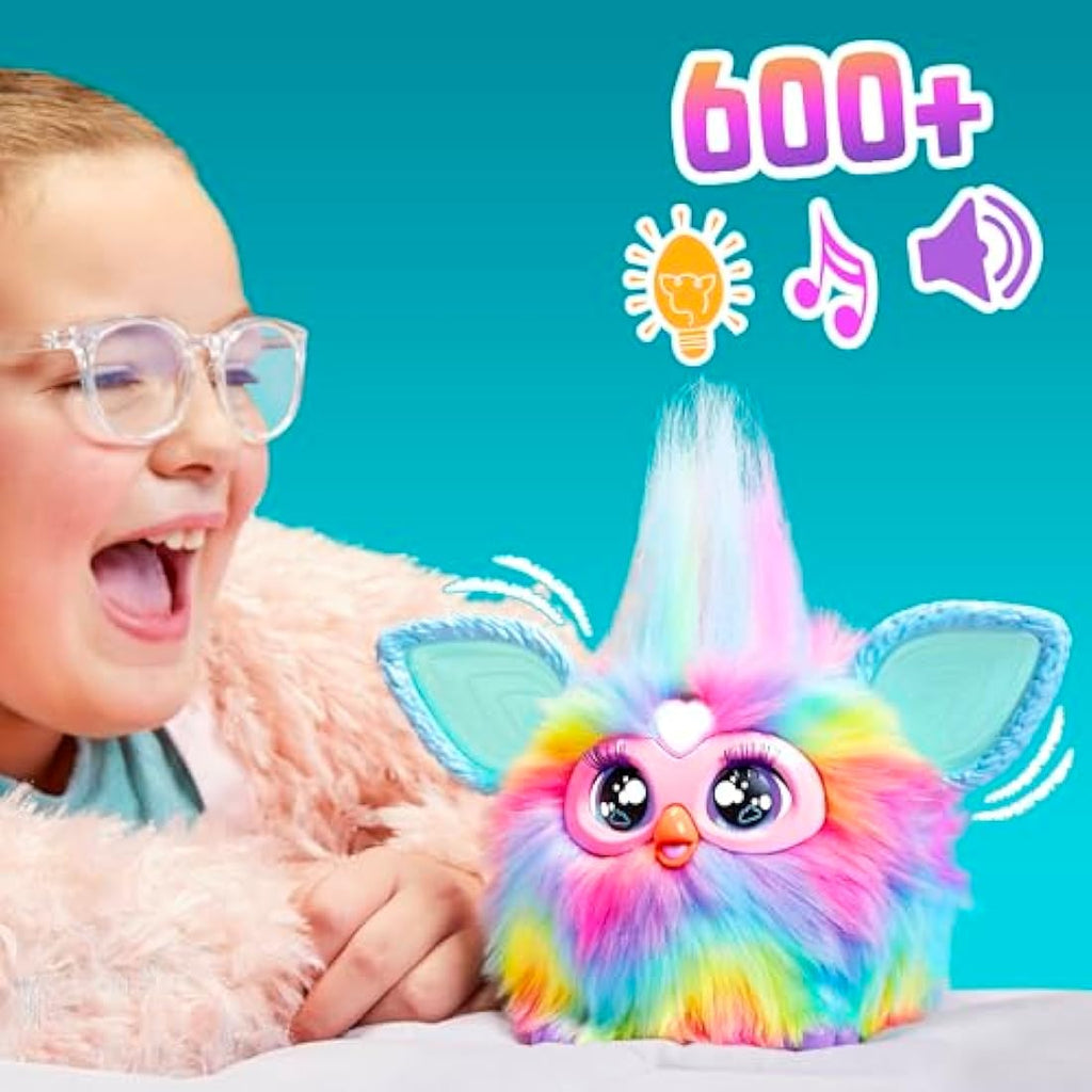 Furby Tie Dye Interactive Plush Toy – Electronic Talking Musical Pet