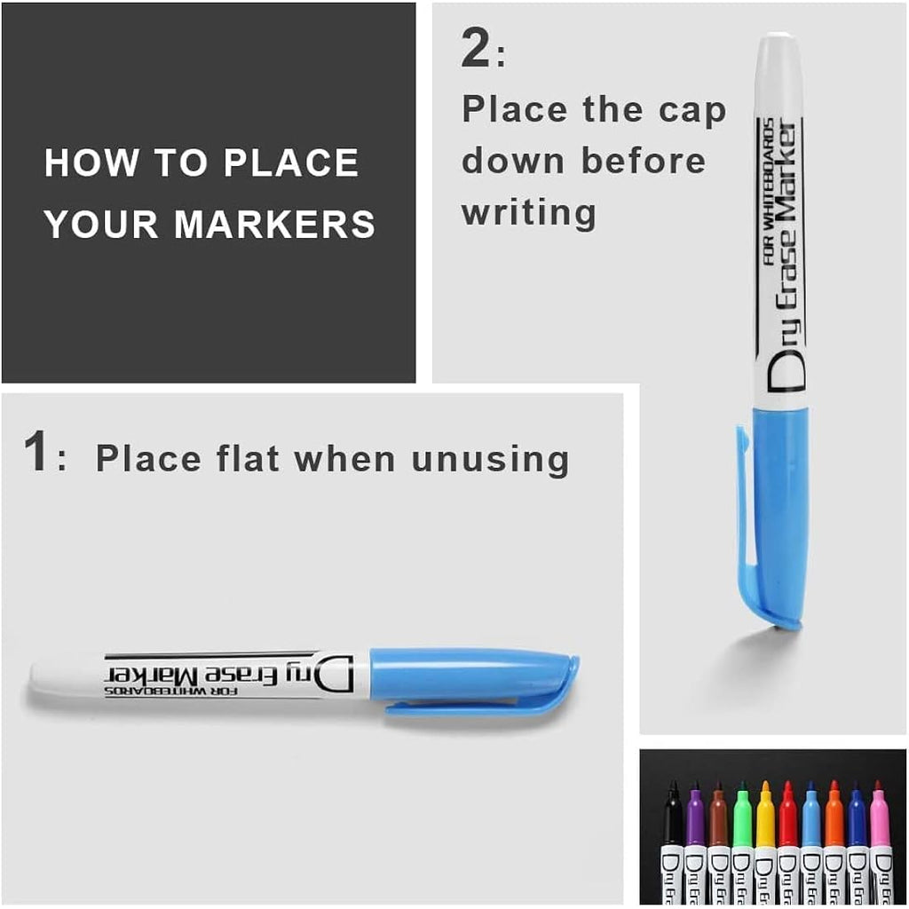 Volcanics Dry Erase Markers – 80 Pack Fine Tip Whiteboard Pens