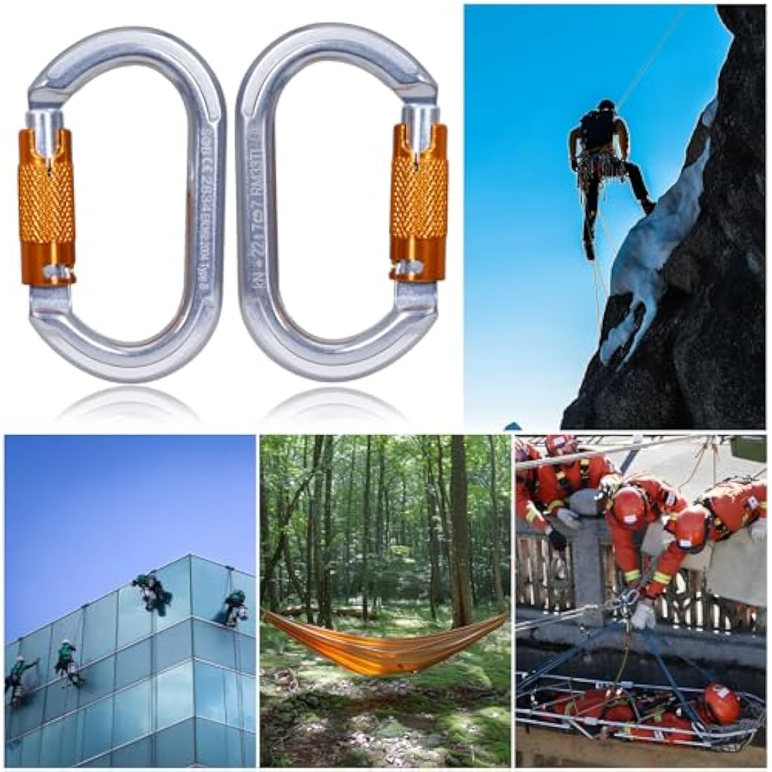 Jolof Store Auto Locking Climbing Carabiner | 22KN Aircraft Aluminum