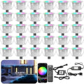 INDARUN RGBW WiFi Smart LED Decking Lights - IP67 Waterproof - 30 Pack
