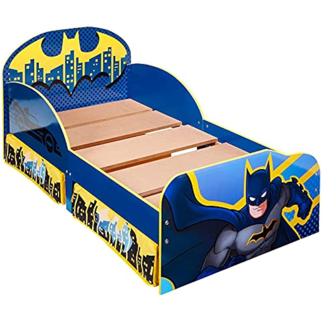 Batman Kids Toddler Bed with Storage Drawers -  Blue