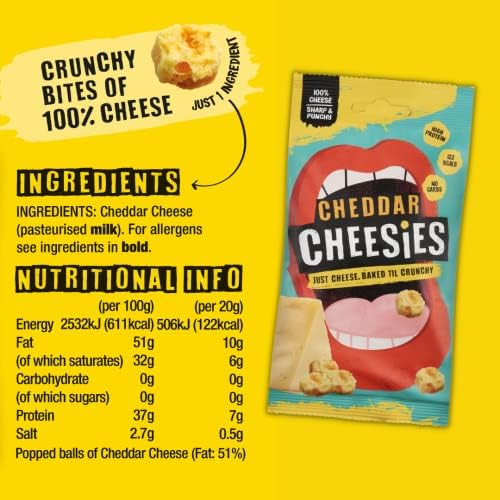 Cheesies Variety Pack – 100% Baked Cheese Keto Snacks (24 x 20g)