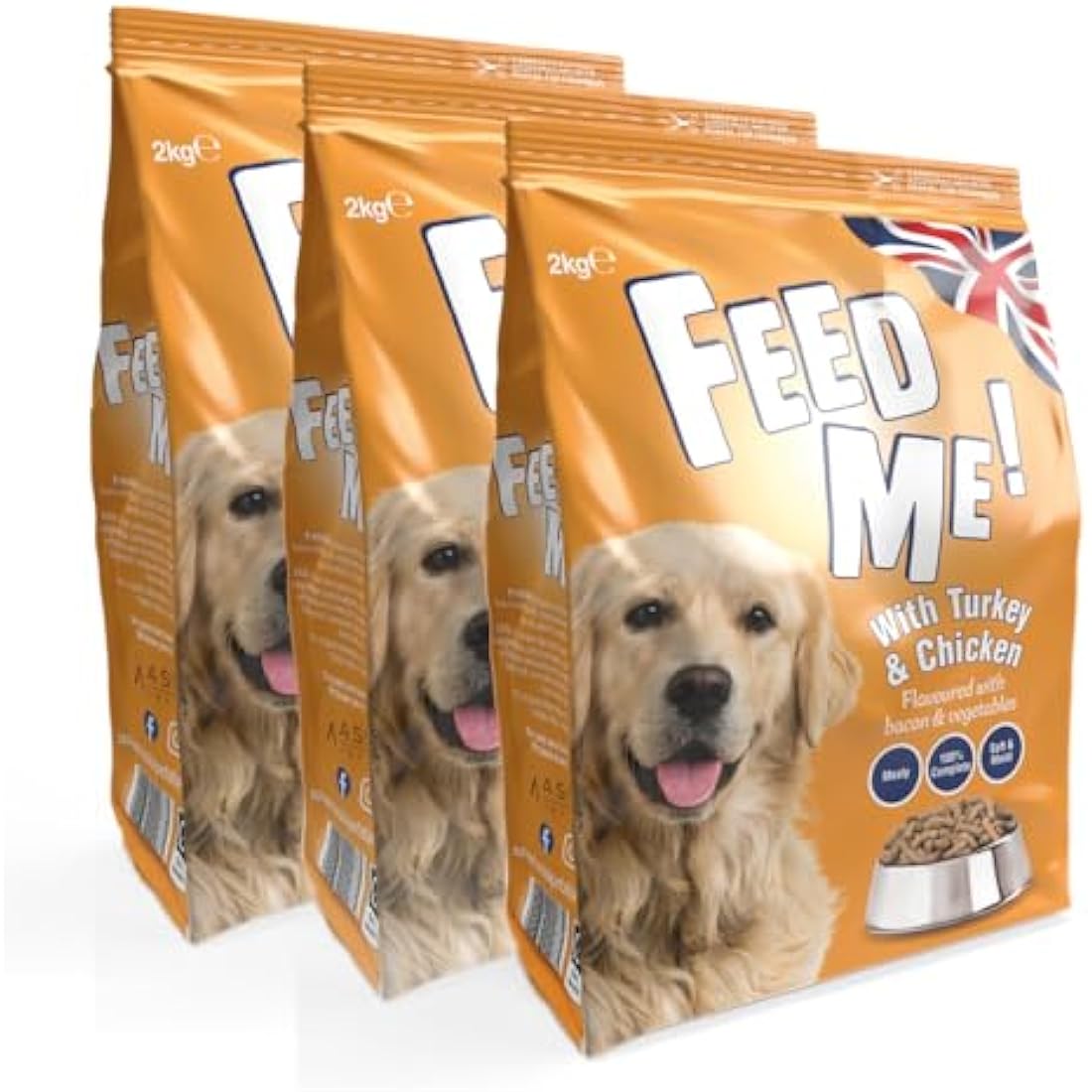HiLife Feed Me! Dry Dog Food – Turkey, Chicken & Bacon – 6kg