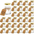 Kingrol 60 Pack Mini Glass Jars with Gold Lids - 45ml Airtight Spice Jars