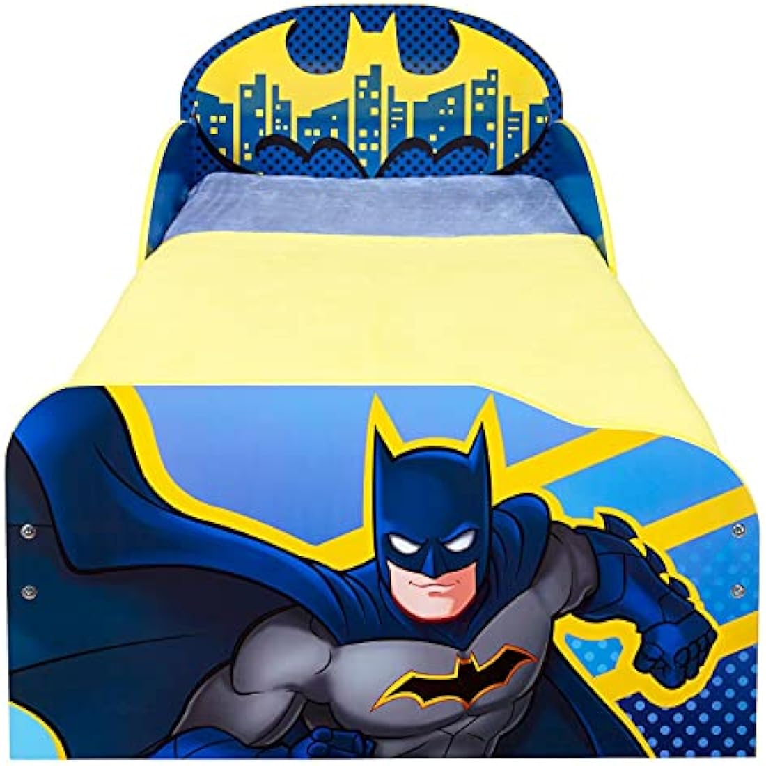 Batman Kids Toddler Bed with Storage Drawers -  Blue