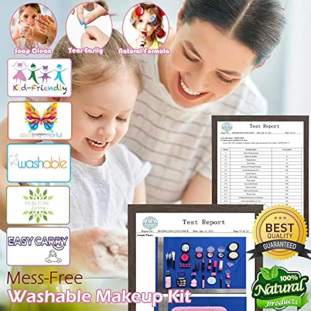 Kids Makeup Kit – 25pc Washable Non-Toxic Pretend Play Set