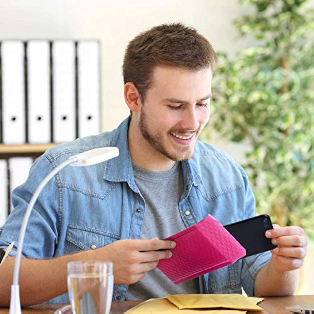 Switory Pink Poly Bubble Mailers | 4x7 Inch Padded Shipping Envelopes, 50 Pack