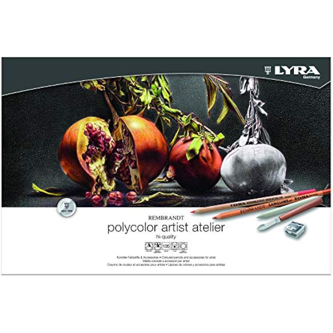 LYRA Rembrandt Polycolor Art Pencils - 106 Piece Wooden Box Set