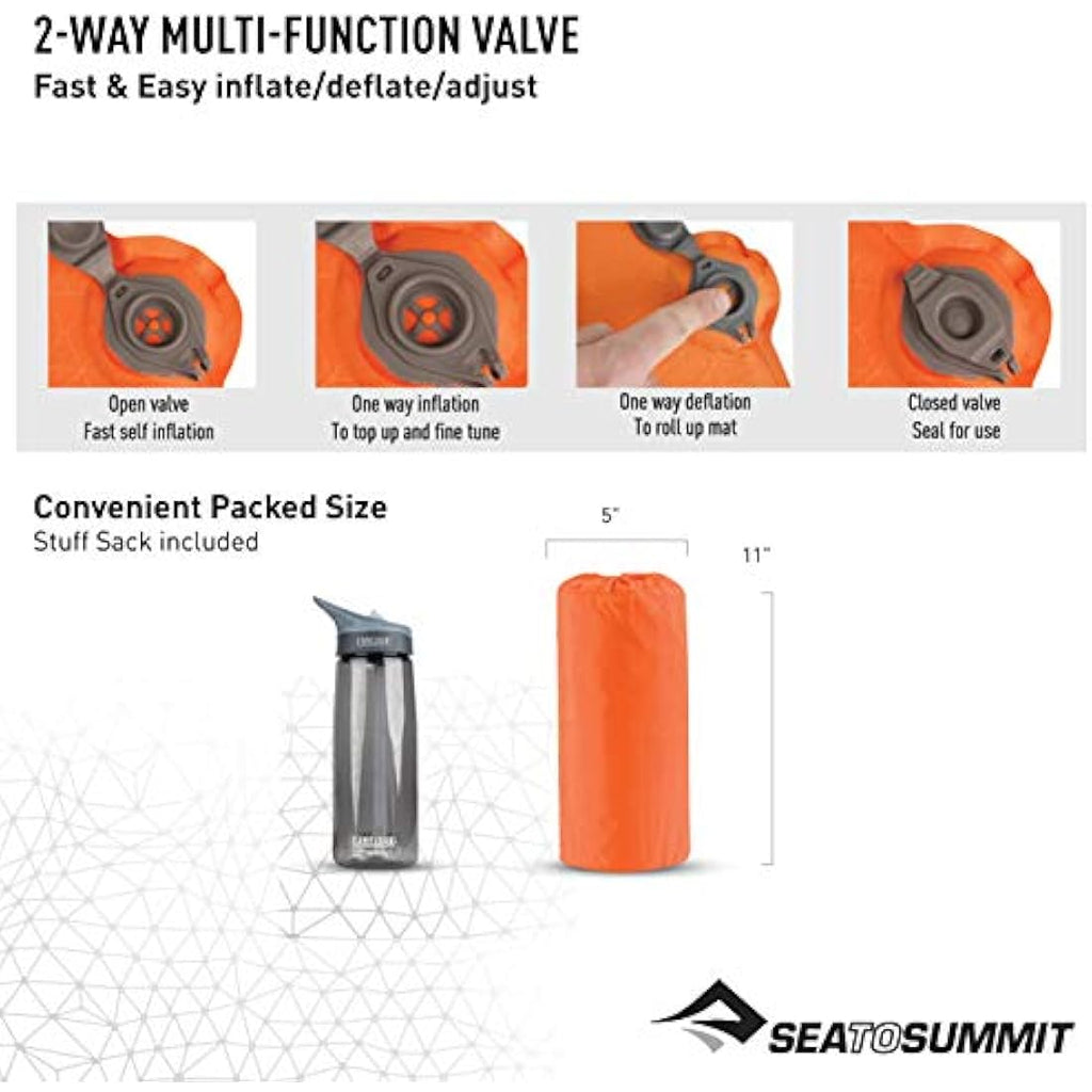 Sea to Summit UltraLight Self-Inflating Sleeping Mat – Orange – Large