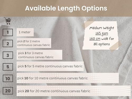 Calico Fabric – 100% Unbleached Cotton, 160cm Extra Wide