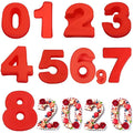 10 Inch Silicone Number Cake Molds - 9 Piece Baking Pan Set