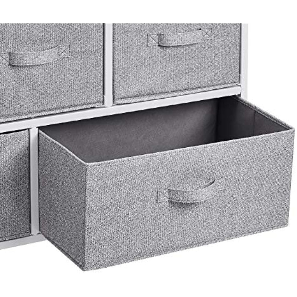 Jolof Store 5-Drawer Fabric Storage Organizer – Extra Wide White Dresser