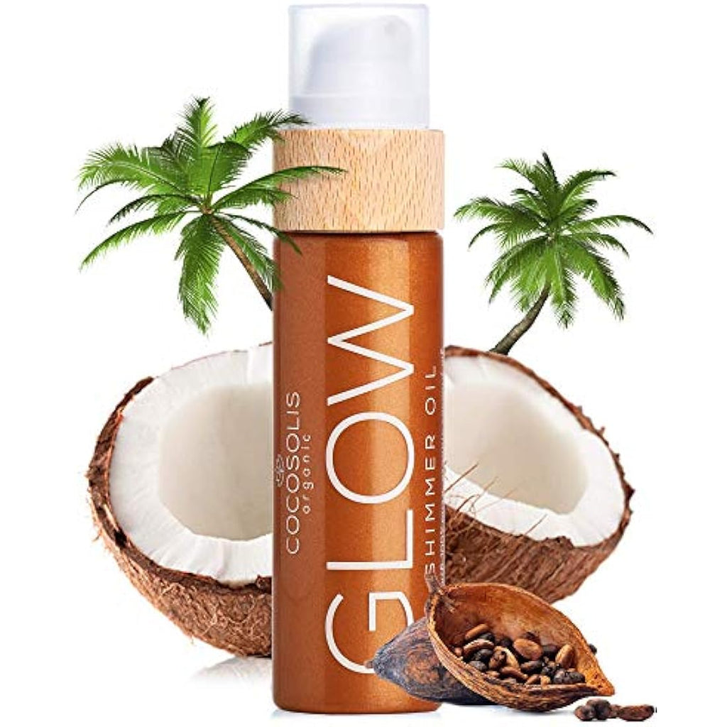 COCOSOLIS Glow Shimmer Oil – Organic Natural Body Highlighter | 110ml
