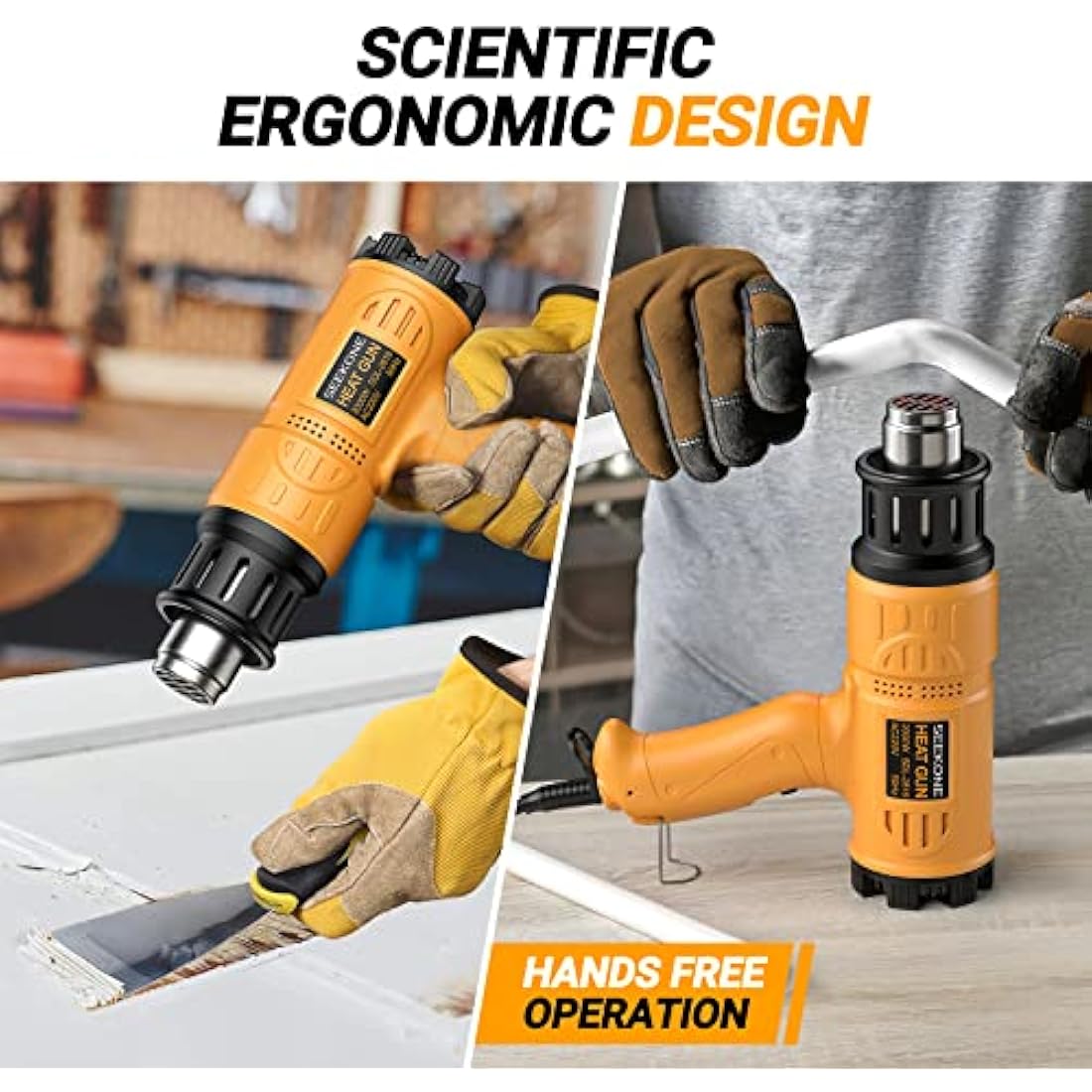 SEEKONE 2000W Professional Heat Gun – Variable Temp Control with 7 Tools