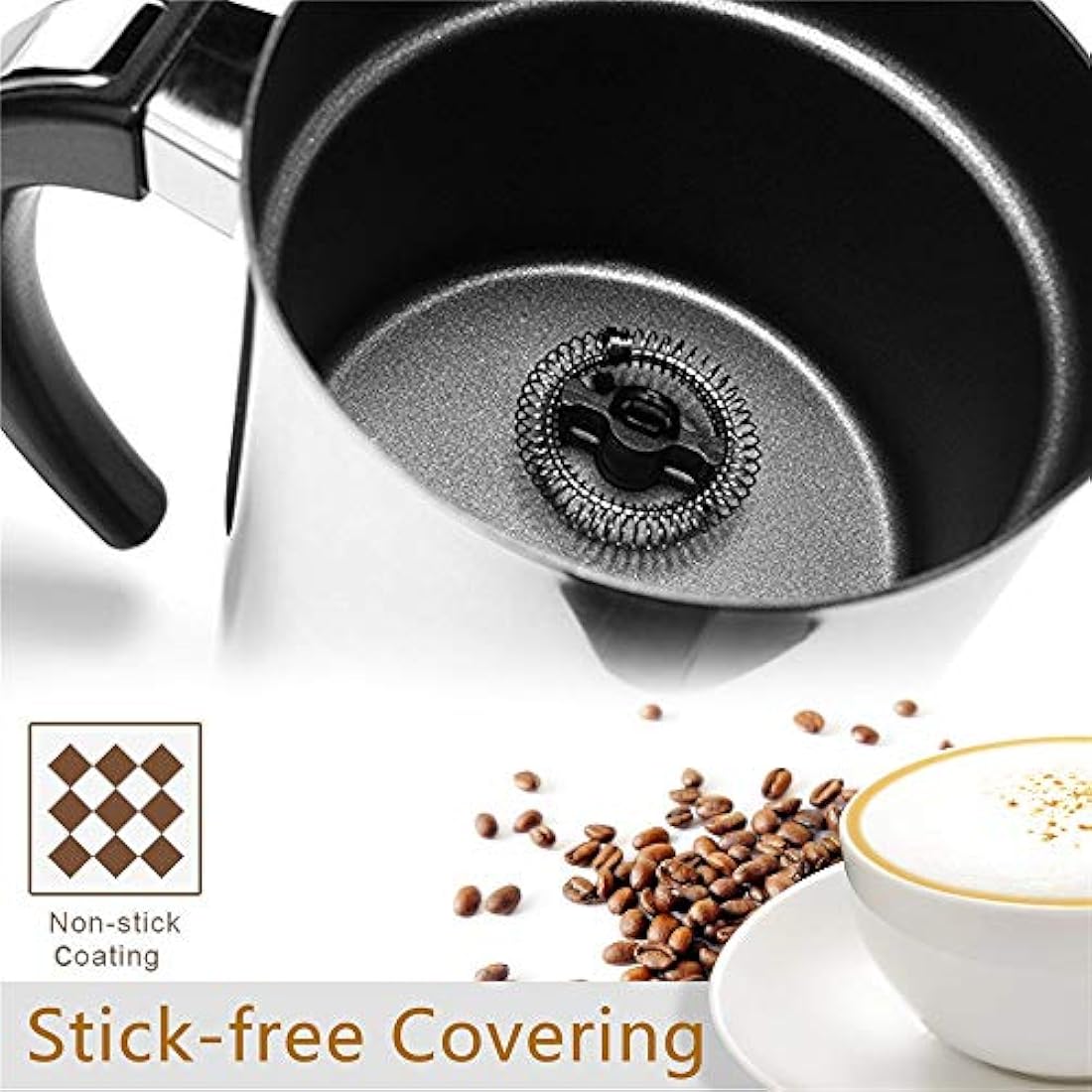 CHINYA Electric Milk Frother - Stainless Steel Automatic Foam Maker