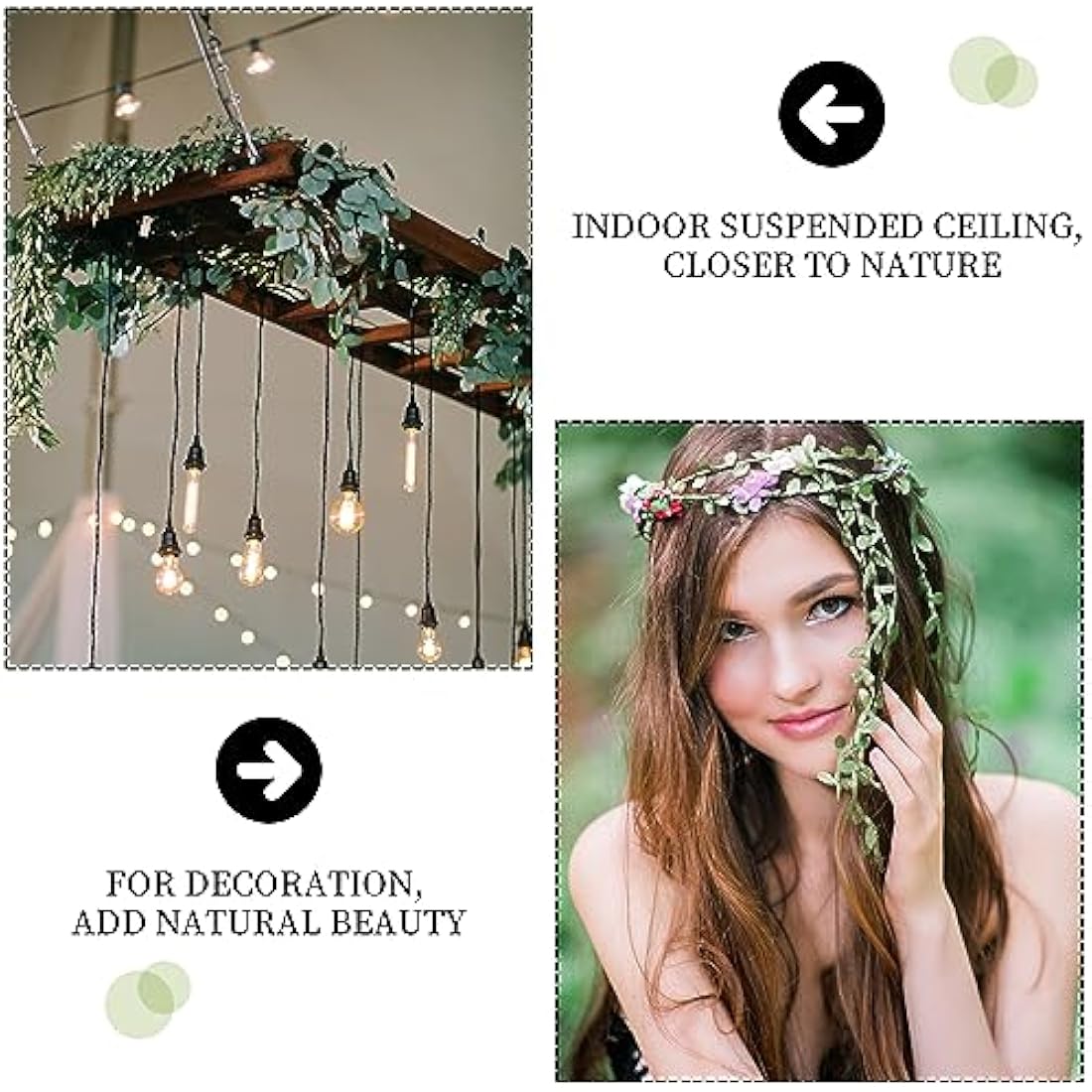 Jolof Store Artificial Vines – 66ft Silk Eucalyptus Leaf Garland