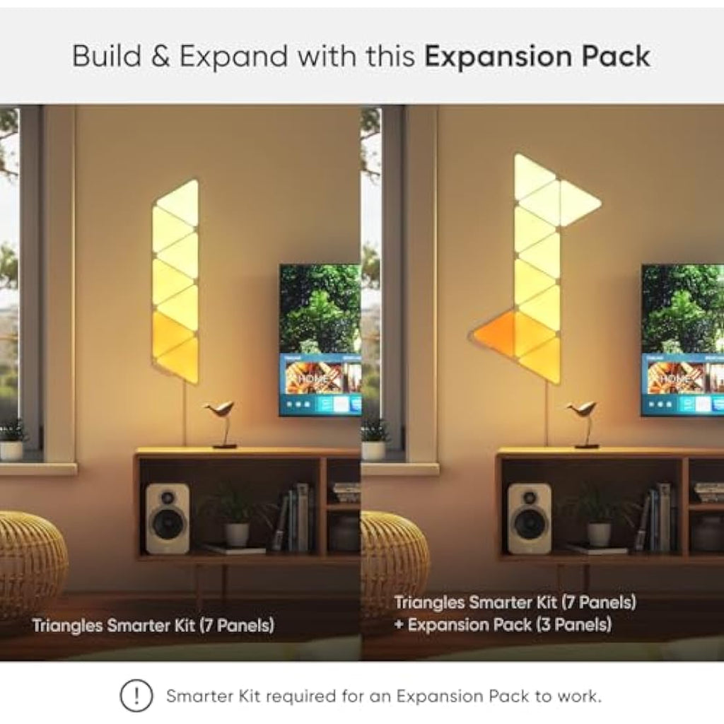 Nanoleaf Shapes Triangle Expansion Pack | 3 Modular RGBW LED Panels
