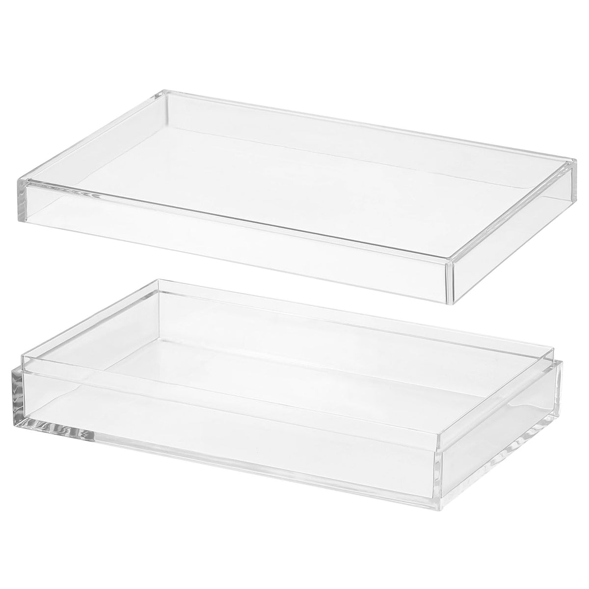 PATIKIL Acrylic Box with Lid 6.3" x 3.94" x 1.38", Clear Acrylic Display Boxes Plastic Square Cube Containers Storage Organizer for Candy Tiny - image 1