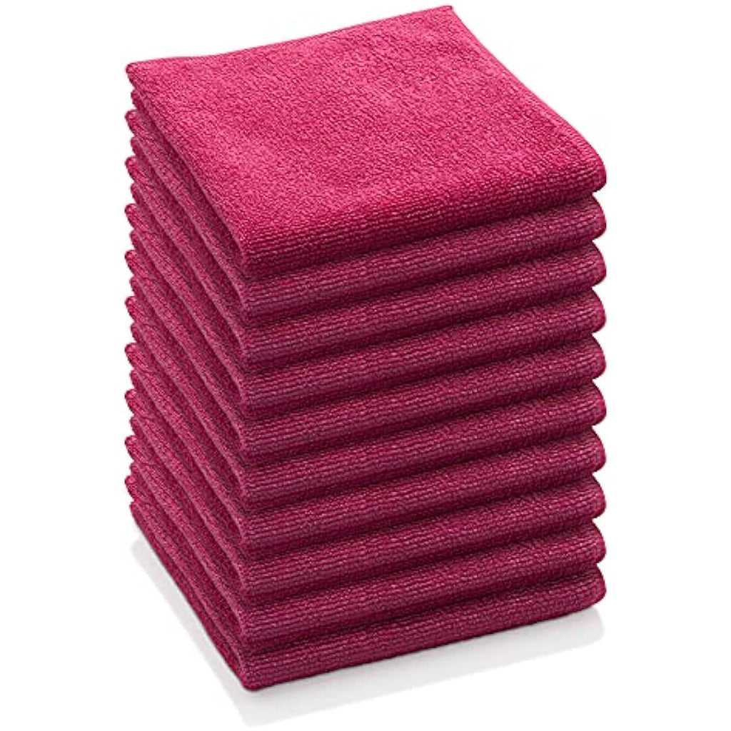 E-Cloth General Purpose Microfibre Cleaning Cloths - Red, 10 Pack