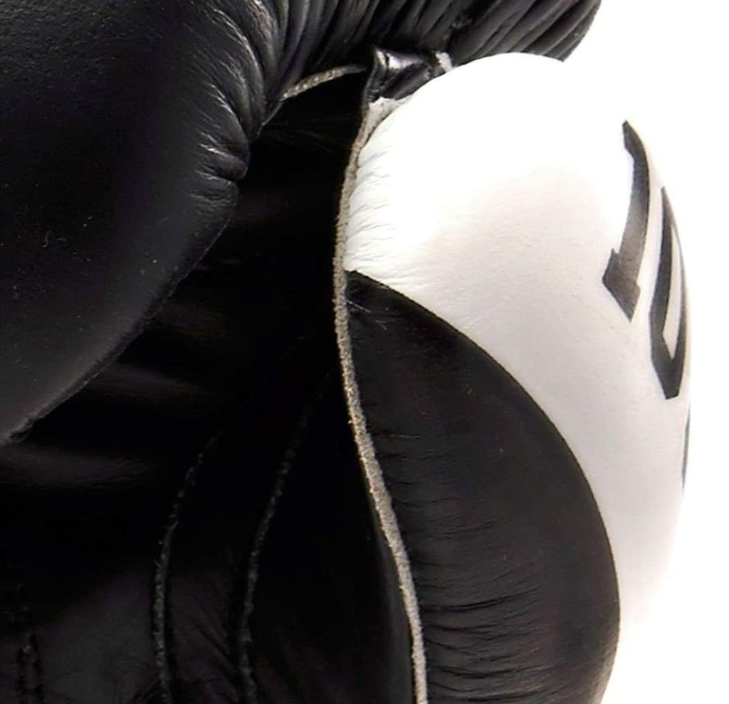 Leone 1947 Shock Boxing Gloves – Unisex Leather Sparring Gear, Black, 10oz
