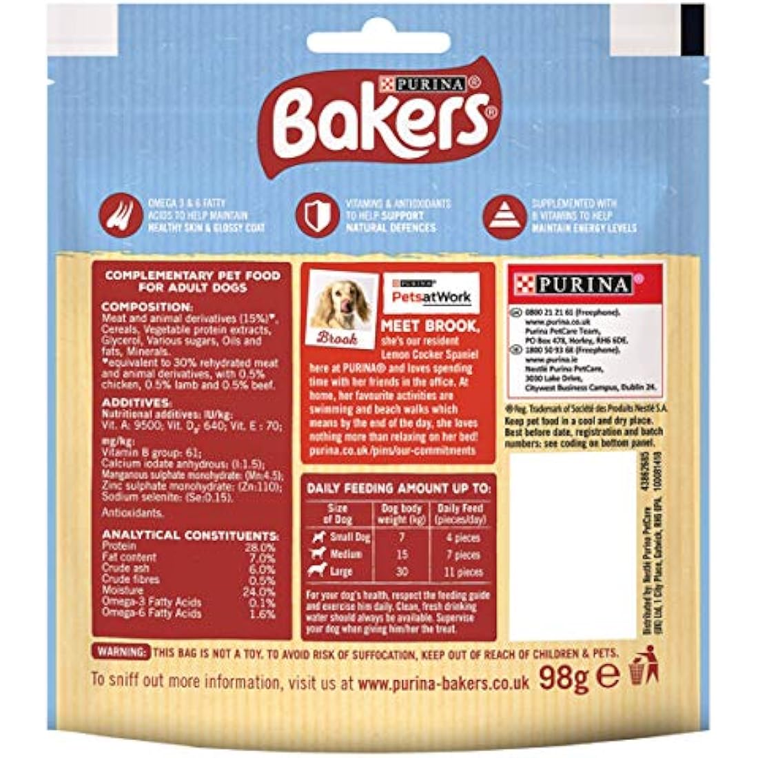 Bakers Allsorts Dog Treats – Chicken, Beef & Lamb Joint Chews (6x98g)