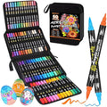 NICETY 60 Colors Dual Tip Acrylic Paint Pens for Rock and Wood Painting