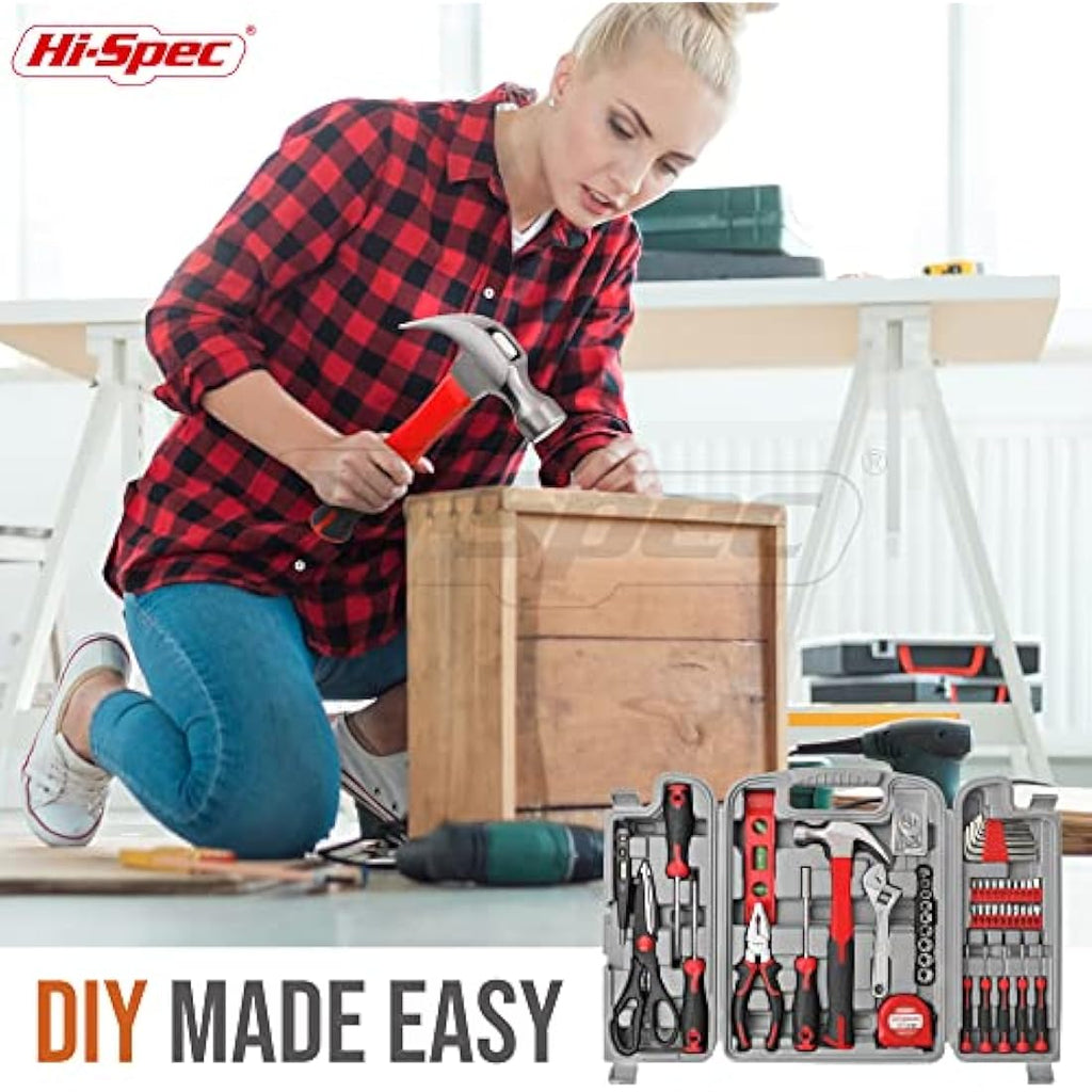 Hi-Spec 54pc Home & Office DIY Tool Kit – Essential Hand Tool Set