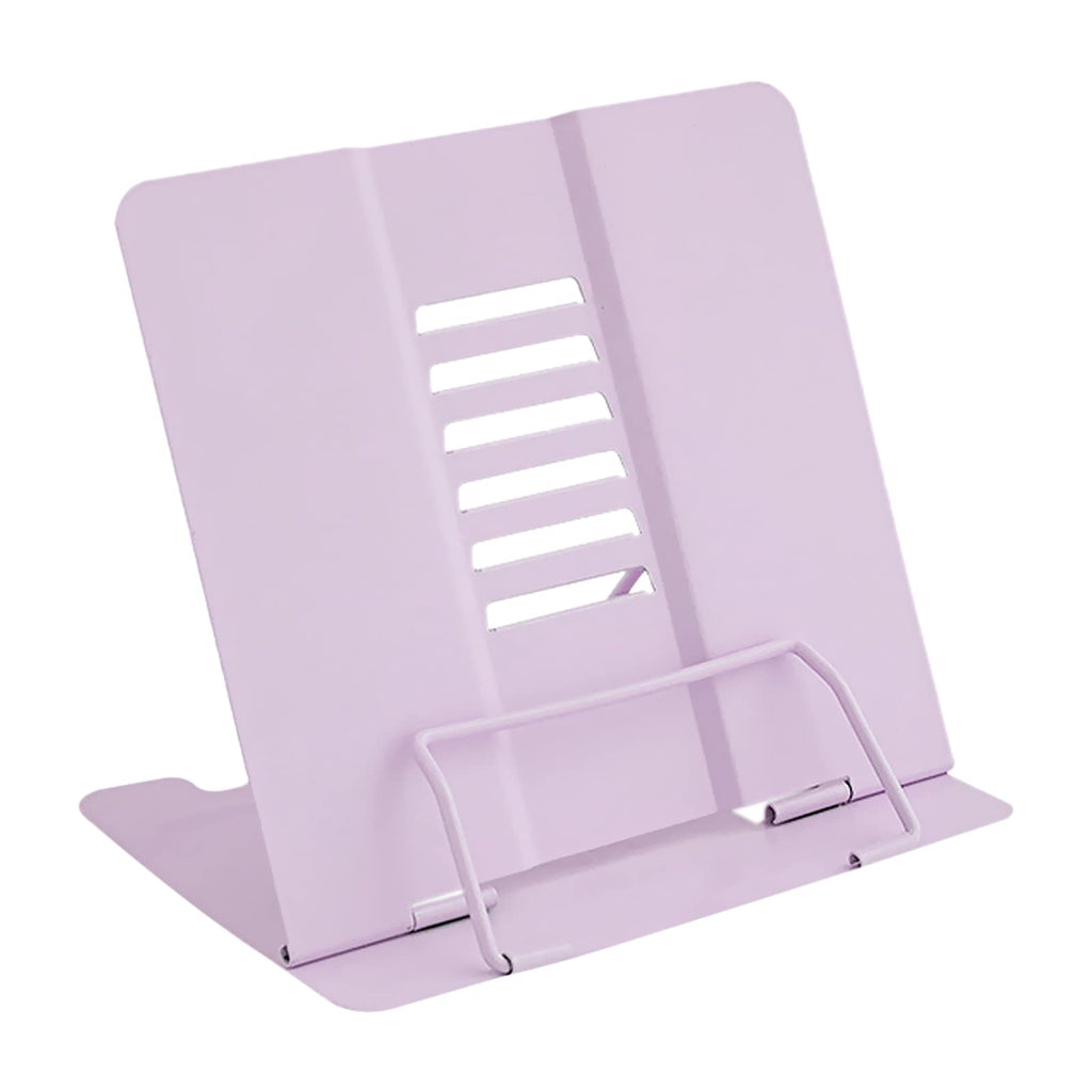 Book Stand, Multifunctional Metal Book Holder for Reading Purple - image 1