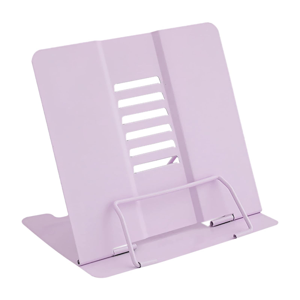 Book Stand, Multifunctional Metal Book Holder for Reading Purple - image 1
