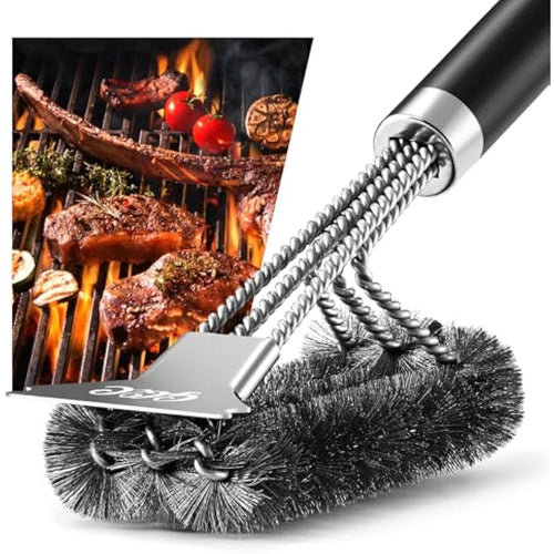 18.3'' BBQ Grill Cleaning Brush and Scraper – 3-in-1 Stainless