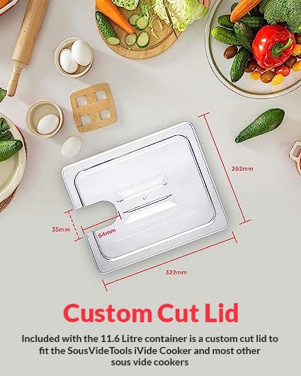 SousVideTools 11.6L Sous Vide Container | BPA-Free Polycarbonate Tank