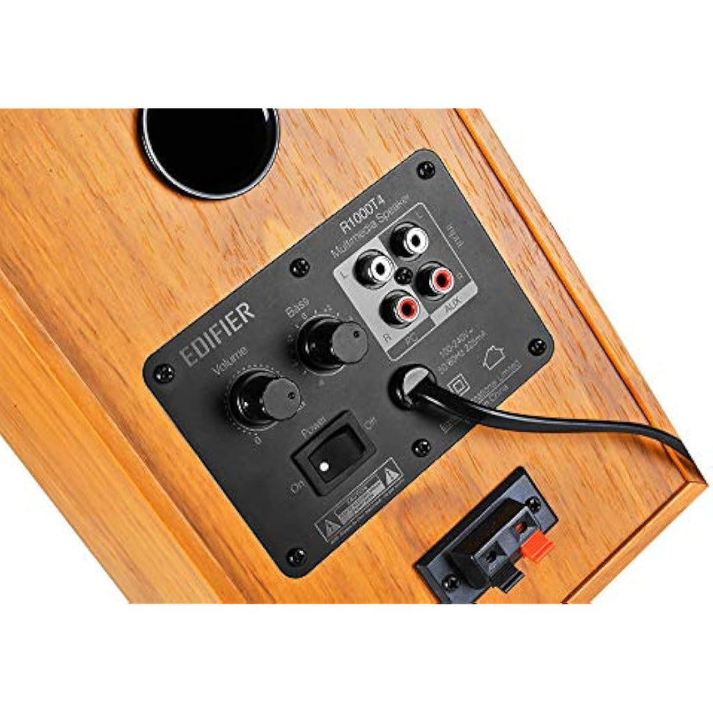 Edifier R1000T4 Active Bookshelf Speakers | 24W RMS Wood Grain Pair