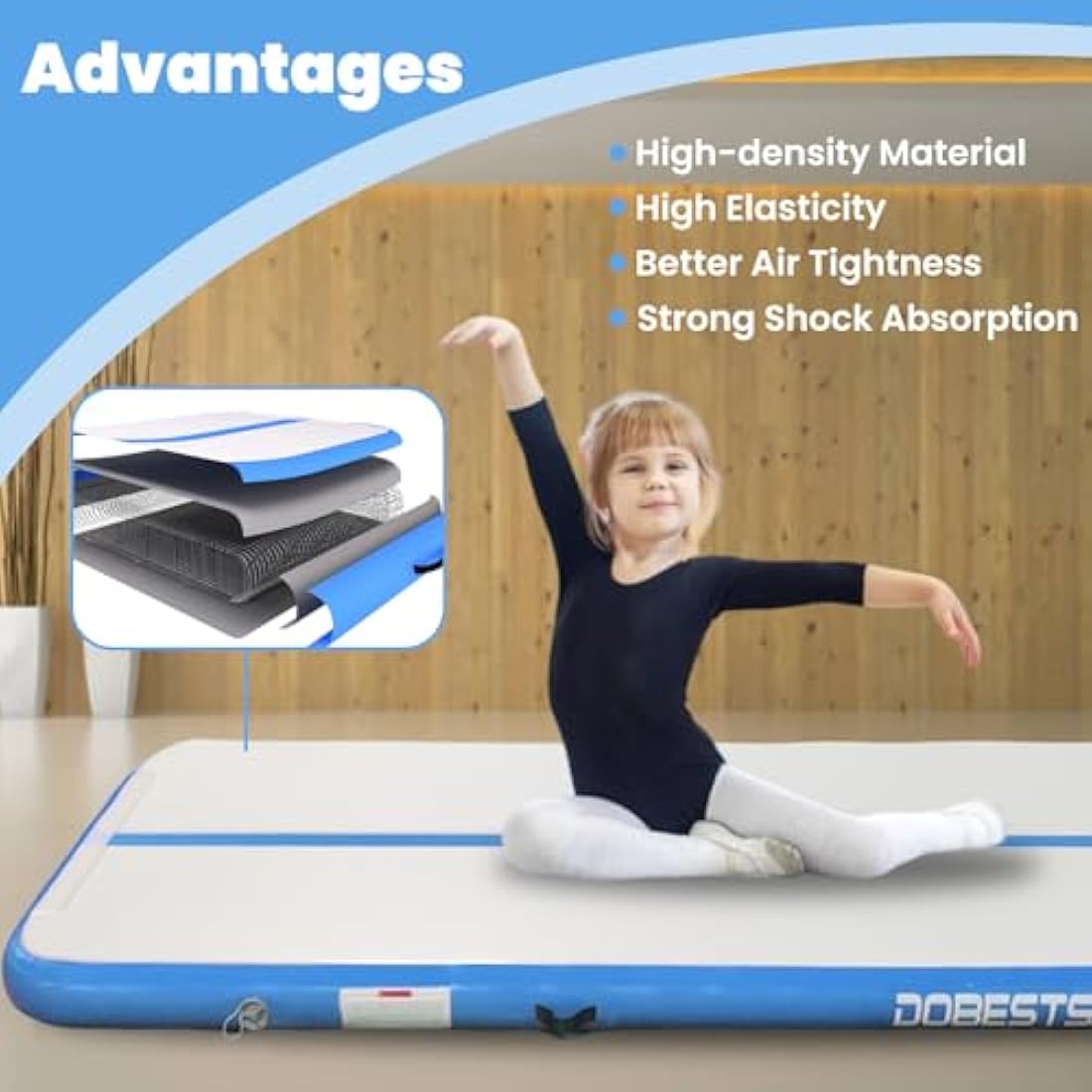 Inflatable Air Track Gymnastics Mat – Waterproof PVC Tumble Mat