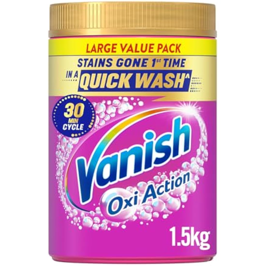 Vanish Gold Oxi Action Stain Remover Powder – 1.5kg Colour Safe