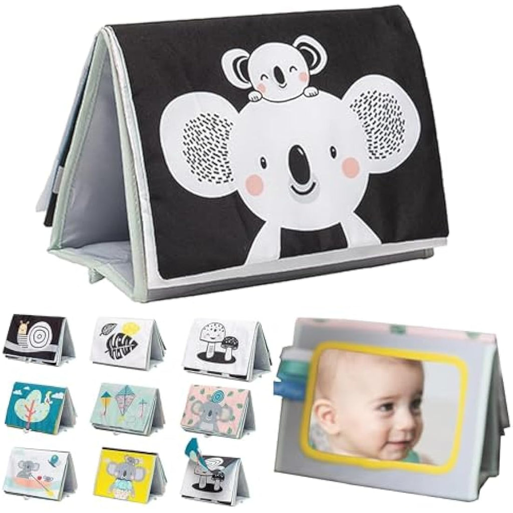 Taf Toys Koala Tummy Time Sensory Book – Soft Activity Book with Teether