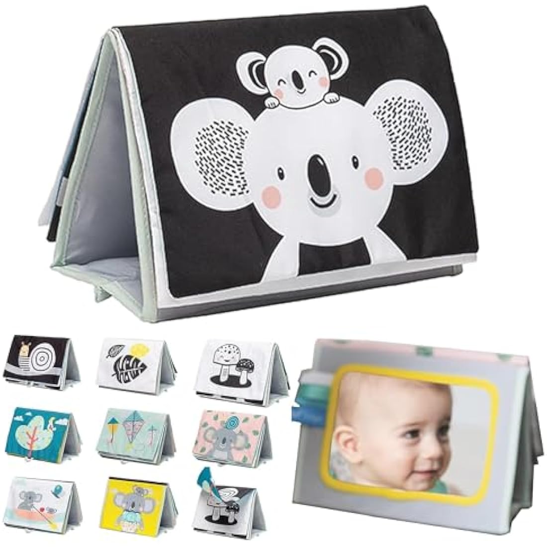 Taf Toys Koala Tummy Time Sensory Book – Soft Activity Book with Teether