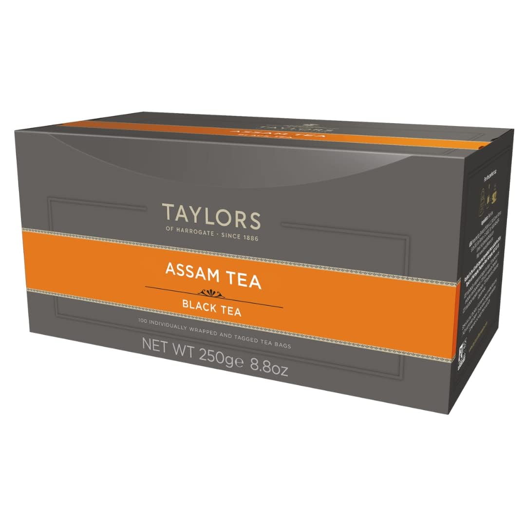 Taylors of Harrogate Pure Assam Black Tea - 100 Tagged Tea Bags
